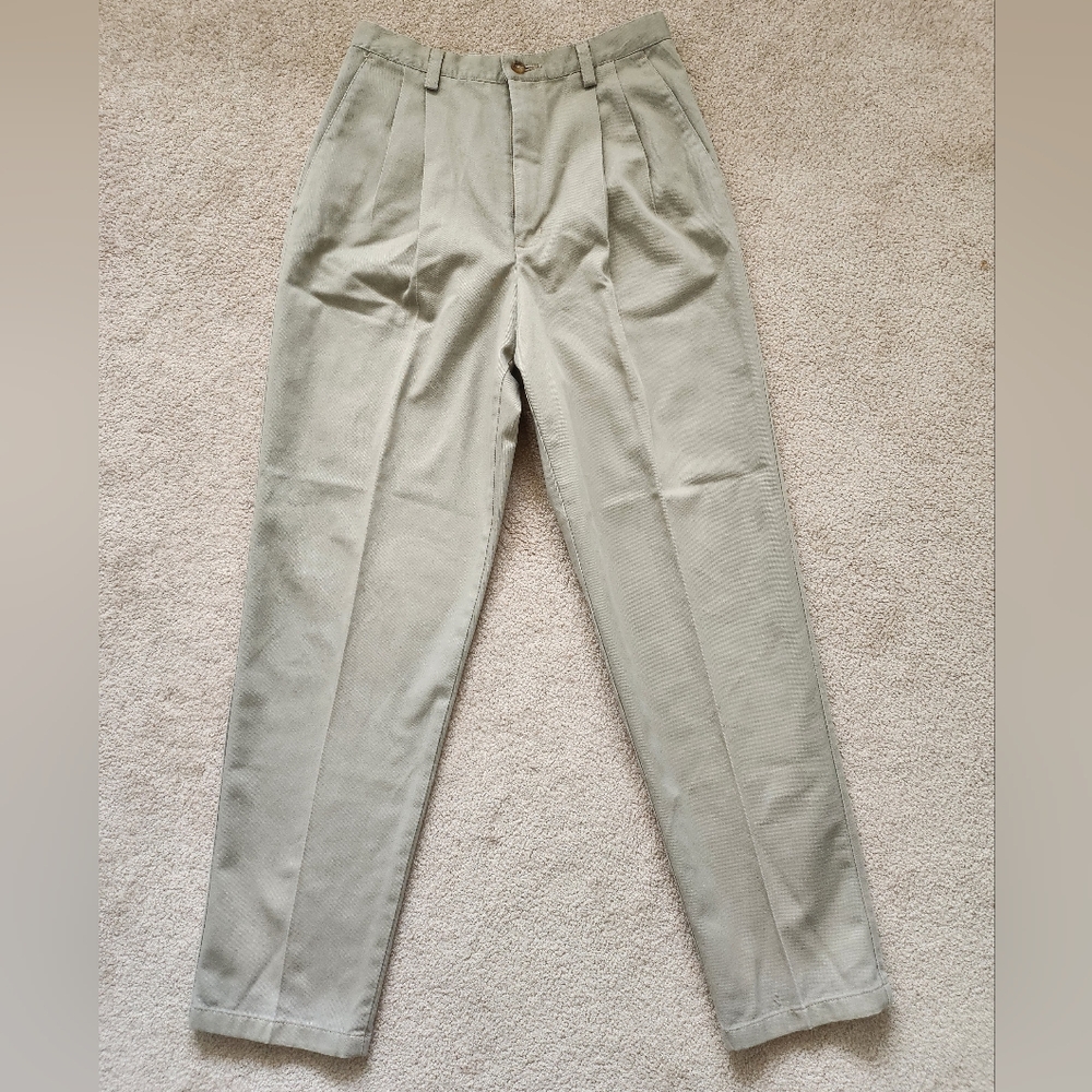 Eddie Bauer light brown 100% cotton tailored pants size 8